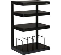 NorStone Esse hi-fi Vinyl noir satiné verres noirs - Meubles hi-fi