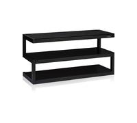NorStone Esse noir satiné et verres noirs - Meuble TV