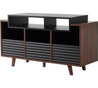 NorStone Oslo 1200 Noir et Noyer - Meubles hi-fi