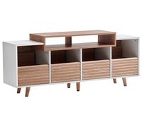 NorStone Oslo 1600 Blanc et Chêne - Meuble Hi-Fi