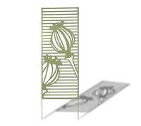 Panneau décoratif ajouré en acier motif fleurs