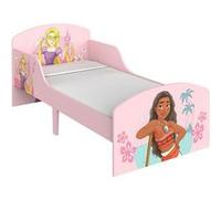NORTH STAR Lit bois Princesses Disney Raiponce et Vaiana - 140x70 cm Rose G