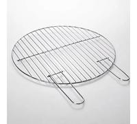 Northam Grille de barbecue ronde en acier inoxydable chromé avec poignées 44 cm
