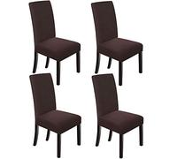 Northern Brothers Lot de 4 Housses de Chaise Parsons, Housses Amovibles et lavables pour chaises de Cuisine, hôtel et cérémonie, Chocolat