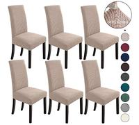 Northern Brothers Lot de 6 Housses de Chaise pour Salle à Manger, Table de Salle à Manger, Chaise de Salle à Manger, Chaise Parson, Cuisine, Kaki, 4 (yitao kaqi 6)