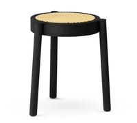 Northern Tabouret Pal avec assise en rotin Chêne noir
