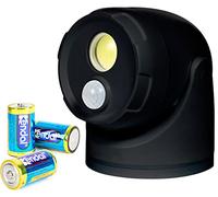 Northpoint Spot LED à piles - Projecteur mural extérieur avec détecteur de mouvement et piquet - 5000 K - Blanc neutre - 450 lumens - Avec minuterie - Piles D incluses