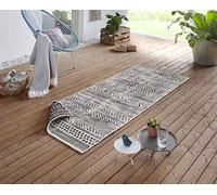 NORTHRUGS Biri Tapis pour l'intérieur et l'extérieur - 80 x 350 cm - Réversible - Résistant aux intempéries - Style bohème Vintage - pour Balcon, terrasse, Jardin, Jardin d'hiver, Salon - Imperméable
