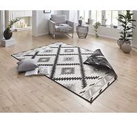 NORTHRUGS Malibu Tapis d'intérieur et d'extérieur 80 x 150 cm - Tapis réversible résistant aux intempéries Moderne à Motif géométrique pour Balcon, terrasse, Jardin, véranda, Salon, Tapis imperméable