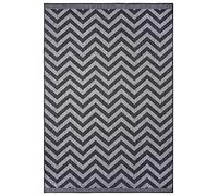 NORTHRUGS Palma Tapis pour l'intérieur et l'extérieur 160 x 230 cm - Tapis réversible résistant aux intempéries, design moderne à motif zigzag, pour balcon, jardin, jardin d'hiver, salon - Imperméable