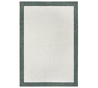 NORTHRUGS Panama - Tapis d'intérieur et d'extérieur réversible - Résistant aux intempéries - Design uni Moderne avec Bordure, pour Balcon, terrasse, Jardin, véranda, Salon, imperméable - Vert - 80 x