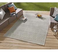 NORTHRUGS Tapis d'intérieur et d'extérieur en Losange Gris crème 80 x 150 cm