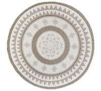 NORTHRUGS Tapis d'intérieur et d'extérieur Jamaica Rond - Diamètre : 140 cm - Tapis réversible résistant aux intempéries - Design Graphique Moderne - pour Balcon, terrasse, Jardin, Jardin d'hiver,