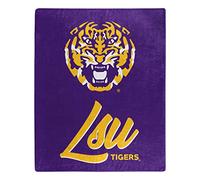 Northwest NCAA LSU Tigers Couverture Raschel Unisexe pour Adulte, 127 x 152,4 cm, Signature