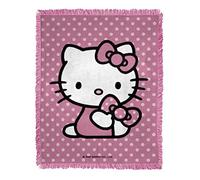Northwest Plaid Jacquard tissé Hello Kitty à Pois 117 x 152 cm