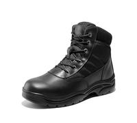 NORTIV 8 Homme Rangers Militaires Bottes de Travail | Tactiques Imperméables en Cuir pour homme - Pour randonnée le combat