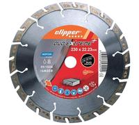 Norton Clipper 70184647723 Duo Extreme+ Disques diamant 230 x 22,23 mm Gris/Argent
