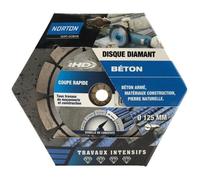 Norton Disque diamant iHD béton intensif segmenté Ø125 x 22,23 mm