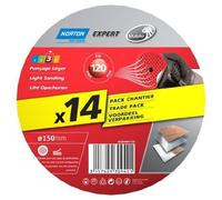 Norton Lot de 14 Disques expert 150 x 18 multi-air Grain 120