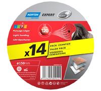 Norton Lot de 14 Disques expert 150 x 18 multi-air Grain 120