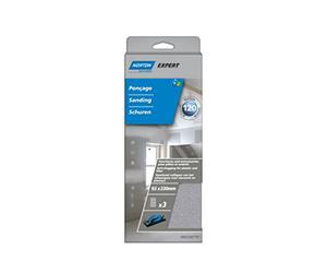 Norton Lot de 3 Garnitures plâtre 93 x 230 mm Grain 120