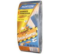 Norton Lot de 6 Bandes 75 x 457 mm Grain 80