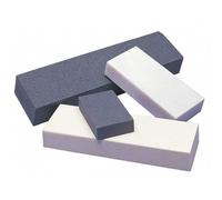 Norton Pierre à eau, grain 220, 2,5 x 7,6 x 20,3 cm dans une boîte à charnière en plastique bleu par Norton Abrasives - St. Gobain