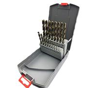 NORTOOLS 19 pièces HSS M35 Cobalt 5% forets DIN338 avec point de fente 135 ° 1-10 mm x 0,5 mm