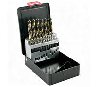 NORTOOLS Jeux de forets, 19 pièces - Forets à métaux M2 Turbo HSS-G à queue triangulaire, pointe auto-centreuse à 135° pour métal, acier inoxydable, cuivre (1,0-10 mm)