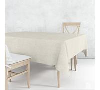 Nortufting Nappe Tissu Coton Enduit - Imperméable, Résistante & Anti Taches - Nappe Déco Élégante, Facile à Nettoyer pour Table Intérieur & Extérieur (Dune Beige, Rectangle 180 x 350 cm)