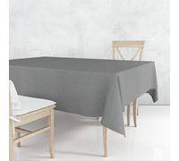 Nortufting Nappe Tissu Coton Enduit - Imperméable, Résistante & Anti Taches - Nappe Déco Élégante, Facile à Nettoyer pour Table Intérieur & Extérieur (Ardoise Gris, Ovale 140 x 240 cm)