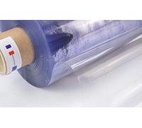 Nortufting Nappe Transparente Ronde/Ovale Fine - 0,10 mm d'épaisseur au mètre - Largeur 140 cm - Roulé sur Tube (sans Plis) (Ovale 140 x 240 cm)