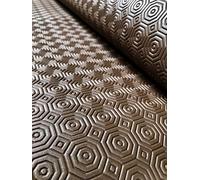 Nortufting Protège Table sous Nappe PVC Chocolat - Largeur 140 - Roulé sur Tube en Carton (sansplis) (Ovale 140 x 200 cm)