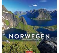 Norwegen Kalender 2027 - Im Land der Mitternachtssonne: Reise-Wandkalender mit 12 atemberaubenden Fotografien aus dem Land der Fjorde. Landschafts-Kalender zum Aufhängen. 48 x 46 cm.