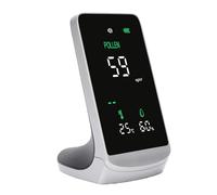 Nosqew Détecteur de Pollen Testeur de Concentration de Pollen Portable Moniteur de Température et d'humidité Hygromètre Thermomètre Hygromètre 3 en 1 0-999ug/m3 avec écran LED Cou