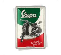 Nostalgic-Art 10316 Carte de vœux rétro Vespa Italian Classic, idée Cadeau pour Les Fans de Scooter, Mini Plaque en étain Vintage 10 x 14 cm