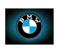 Nostalgic-Art Aimant rétro, 6 x 8 cm, BMW - Logo Blue Shine | original BMW license product (OLP), pour frigo, design vintage, Idée cadeau pour fans de BMW