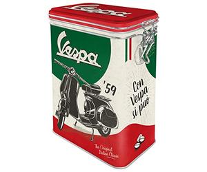 Nostalgic-Art Boîte à café rétro, Vespa - Italian Classic - Idée de Cadeau pour Fans de Scooters, avec Couvercle aromatique, Design Vintage, 1,3 l