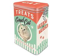Nostalgic-Art Boîte arômes rétro, 1,3 l, Good Cat Treats | avec couvercle aromatique, design vintage, Idée cadeau pour propriétaires des chats