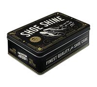 Nostalgic-Art Boîte de conservation rétro plat, 2,5 l, Shoe Shine - Idée de cadeau pour votre domicile, récipient en tôle avec couvercle, design vintage