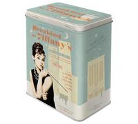 Nostalgic-Art Boîte en métal rétro L, 3 l, Breakfast at Tiffany's Blue | boîte à café, design vintage, Idée cadeau pour fans du cinéma