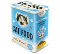 Nostalgic-Art Boîte en métal rétro L, 3 l, Cat Food - Love Mix | boîte pour croquettes, design vintage, Idée cadeau pour propriétaires des chats