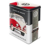 Nostalgic-Art Boîte de Conservation rétro L, VW - Good in Shape - Idée de Cadeau pour Le Bus VW, Grande récipient métallique, Boîte rétro L, 3 l