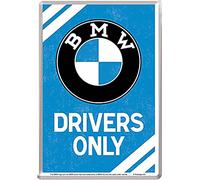Nostalgic-Art Carte postale rétro, 10 x 14 cm, BMW - Drivers Only | original BMW license product (OLP), en métal, design vintage, Idée cadeau pour fans de BMW