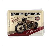 Nostalgic-Art Carte postale rétro, 10 x 14 cm, Harley-Davidson - Flathead | original Harley-Davidson license product (OLP), en métal, design vintage, Idée cadeau pour motards