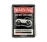 Nostalgic-Art Carte postale rétro en tôle - 10 x 14 cm - Gaming in progress - Idée de cadeau pour les joueurs - Mini plaque en métal comme carte de vœux