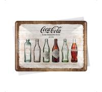 Nostalgic-Art Coca-Cola Bottle Timeline 10277 Plaque métallique décorative 10 x 14 cm