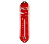 Thermomètre En Métal Pub 28 X 6.5 Cm Coca Cola Logo Rouge Multicolore