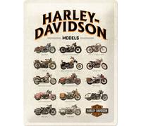 Nostalgic Art Harley-Davidson - Model Chart, panneau en fer-blan 40 cm x 30 cm