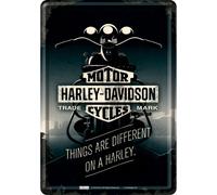Nostalgic Art Harley-Davidson - Things, carte postale métallique 14 cm x 10 cm